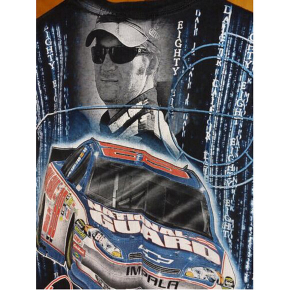 Vtg 2011 Chase Authentics Dale Earnhardt Jr. Matrix All Over Print Shirt Men M - Picture 8 of 10